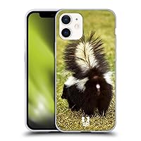 Head Case Designs Striped Skunk Famous Animals Soft Gel Case Compatible with Apple iPhone 12 Mini
