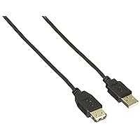 Rocstor Premier 10 Ft USB 2.0 Extension Cable A to A - M/F - Type A Male USB - Type A Female USB - 10Ft - Black Extender Cable