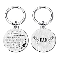 Dad Memorial Gifts for Loss of Father, Sympathy Keychain for Loss of Dad, Bereavement Memory Dad Passing Present
