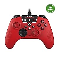 Turtle Beach REACT-R Wired Game Controller – Officially Licensed for Xbox Series X & S, Xbox One, and Windows 10|11 PC’s – Red