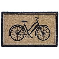 NACH Bicycle Door Mat for Front Door, Entryway, Garage, Patio, 100% Coconut Coir Doormat with Vinyl Backing, Welcome Mats Outdoor or Indoor, (18x30 inches, 1.5 cm Thick) - FW-8875