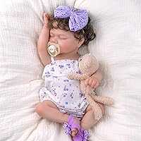 BABESIDE Lifelike Reborn Baby Dolls Thea - 20 inch Full Vinyl Realistic Newborn Baby Girl Sleeping Real Life Baby Dolls with Feeding Kit & Clothes Accessories Gift Box for Kids Age 3+