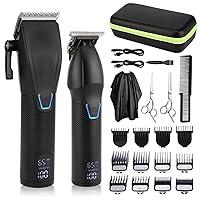 Electric Hair Clipper Set Professional Intelligent Display Speed Adjustable Strong Motor Low Noise