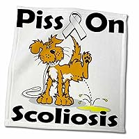 3dRose Piss On Scoliosis Awareness Ribbon Cause Design - Towels (twl-115928-3)