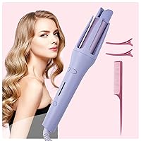 Small Curling Iron, 1.25 Inch Curling Iorn, Double Ceramic with 4 Temps Curling Iron for Short Hair,Purple