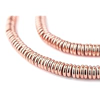 Copper Heishi Beads - Full Strand of Fair Trade Beading Supplies - The Bead Chest (5mm, Copper)