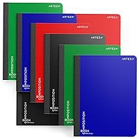 Arteza Composition Notebooks College Ruled, 9.75x7.5-inch, 800 Sheets, Bulk Pack of 8, Double Sided for Students, College Classes, Schoolwork, Studying and Taking Notes