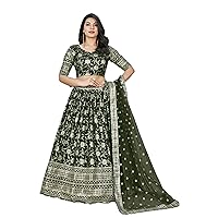 Trendy Zari Embroidered Jacquard Party Wear Lehenga Choli Indian Woman 5938
