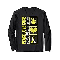 Peace Love Cure Sarcoma Bone Cancer Awareness Just An Ordina Long Sleeve T-Shirt
