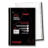 Concept Notebook A6 Lined Hardcover Notebook, Premium Paper, Ruled Journal Notebook, Address Book, Organiser, Student & Teacher Planner, Perfect for School, Office & Home