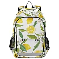ALAZA Lemon Floral Backpacks Travel Laptop Backpack