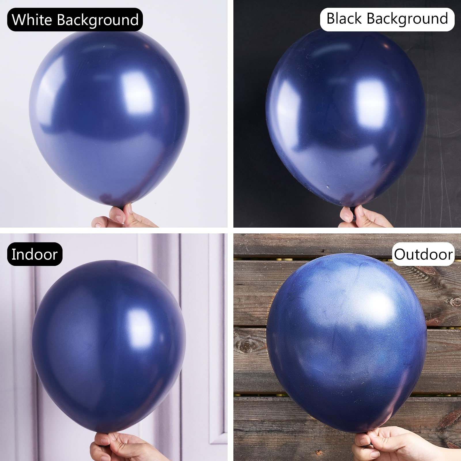 PartyWoo Navy Blue Balloons, 80 pcs Pearl Navy Blue Balloons Different Sizes Pack of 5 Inch and 12 Inch Navy Balloons for Balloon Garland or Arch as Party Decorations, Birthday Decorations, Blue-Z90