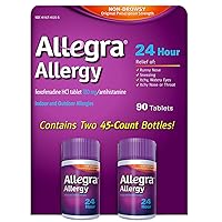 Allegra Allergy Fexofenadine HCI 180mg/Antihistamine Tablets, 45 CT (Pack of 6)