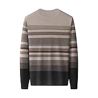 Striped O-Neck Knitted Sweater Men's Autumn and Winter Casual Pullover Top