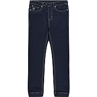 Nautica Boys' Pull-on Stretch Denim Jeans, 5-Pocket Style & Drawstring Closure