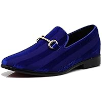 SPK21 Men's Vintage Sparkle Dress Loafers Slip On Fashion Shoes Classic Tuxedo Dress Shoes