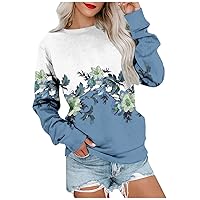 Quarter Zip Sexy Floral Sweatshirts Ladies Oversized V Neck Pullover Fashion Long Sleeve Shirts Fall Classic Tops
