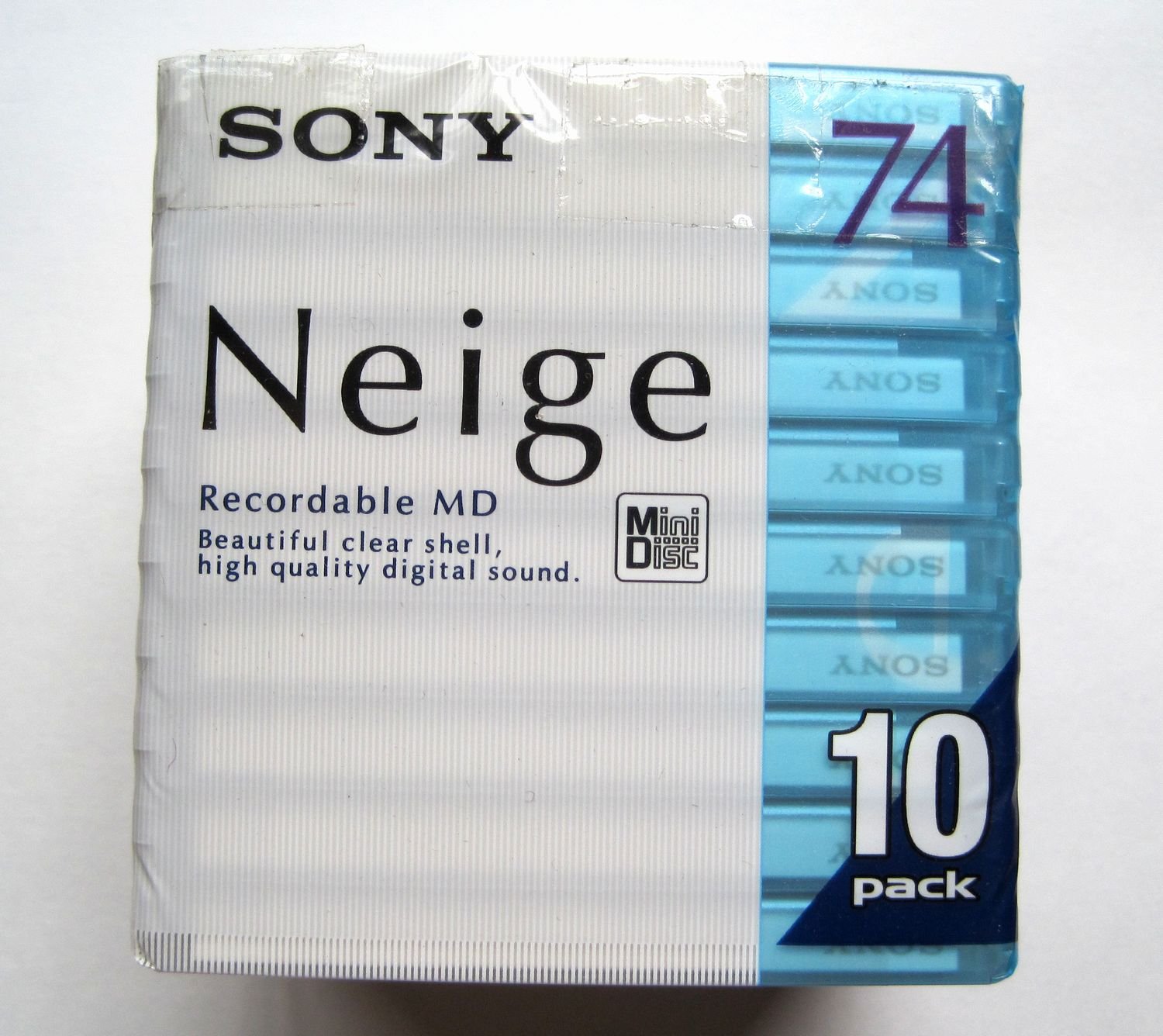 Sony Neige Series MiniDisk 74 Min 10 Pack Recordable MD