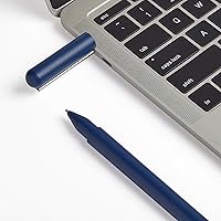 Lexon C-Pen - Black Ink Ballpoint, USB-C Flash Memory, 32GB, Stainless Steel for Clip, ABS Main Body - Dark Blue