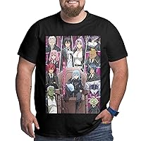 Anime That Time I Got Reincarnated As A Slime Big Size T Shirt Man's Summer Casual Tee Round Neck Short Sleeve T-Shirts
