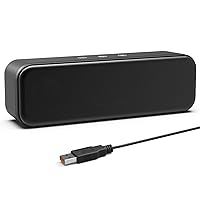 LIELONGREN [Newer] USB Computer Speakers for Desktop, Laptop Speaker, PC Speaker, Small Computer Soundbar with Hi-Quality Sound, Loud Volume, Rich Bass, Volume Control