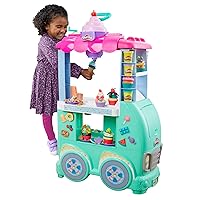 Play-Doh Kitchen Creations Sweet Snacks Food Truck Toy Playset for Kids, 12 Modeling Compound Cans, for 3 Year Old Girls & Boys & Up (Amazon Exclusive)