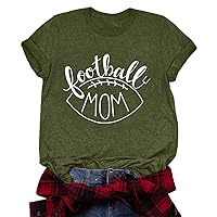 Dressy Tops for Women Plus Size Night Out Women's Rugby Printed Round Neck Short Sleeved T Shirt Womens Summer