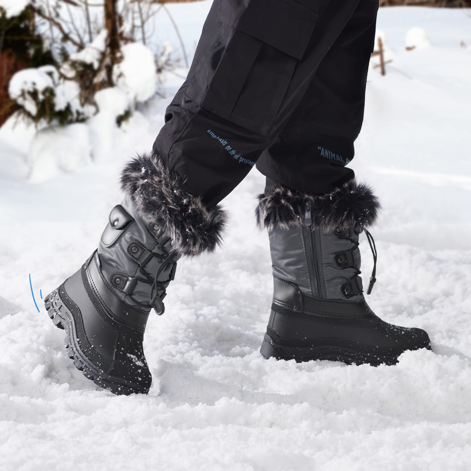 DREAM PAIRS Boys Girls Insulated Waterproof Snow Boots