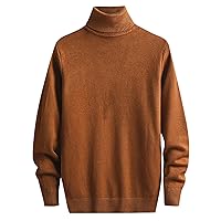 Men Sweaters Fashion,Mens Turtleneck Sweater Pullover Casual Loose Fit Winter Long Sleeve Cable Knit Sweaters