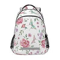 Peonies and Butterflies Backpacks Travel Laptop Daypack School Book Bag for Men Women Teens Kids