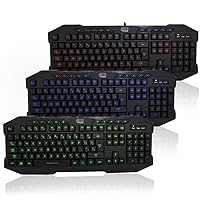 Adesso AKB-135EB - EasyTouch 135 3-Color Illuminated Gaming Keyboard