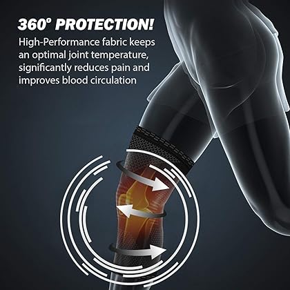 POWERLIX Knee Compression Sleeve - For Men & Women – Knee Support for Running, Basketball, Weightlifting, Gym, Workout, Sport