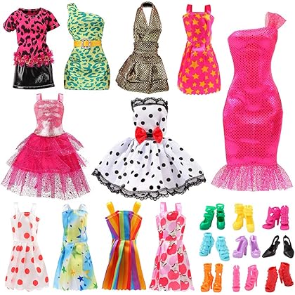 Bigib Set for 11 Ba-Girl Fashion Barbie Dolls Clothes Accessories Gifts