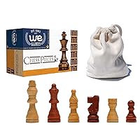 WE Games French Staunton Wood Chessmen with 2.5 inch King