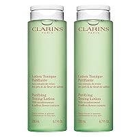 Clarins Purifying Toning Lotion | Less Oily Skin After 14 Days of Use* | Cleanses, Hydrates, Purifies, Mattifies and Balances Skin's Microbiota | Contains Witch Hazel | Combination To Oily Skin Types