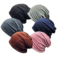 JarseHera 6 Pieces Women Slouchy Beanie Sleep Caps Chemo Headwear Cancer Hats Turban