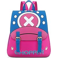 Anime Backpack Tony Tony Chopper Women Pink Mini Synthetic Leather Flap Print Back Pack