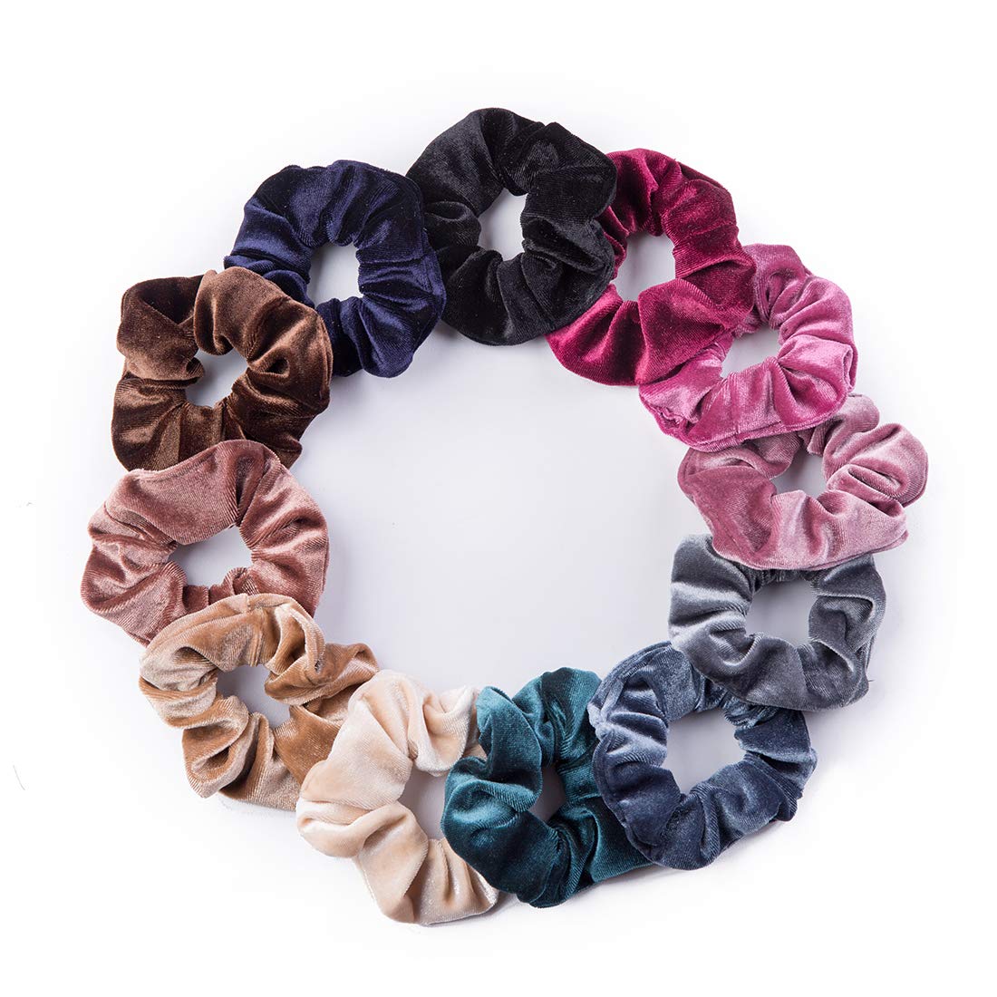 Mua 12 Pack Velvet Hair Scrunchies Scrunchy Hair Ties Elastic Hair Bands  Ropes Scrunchie for Women or Girls Hair Accessories (12 Colors) trên Amazon  Mỹ chính hãng 2023 | Fado