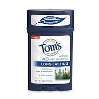 Tom's of Maine US03617A 24-Hour Men's Long Lasting Natural Deodorant, North Woods, 2.25 Ounce Volume, Pack of 18