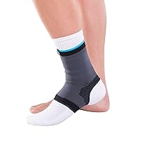 DonJoy Advantage DA161AV01-BLK-L Elastic Ankle for Sprains, Strains, Swelling, Black, Fits Left or Right, Large fits 9.5