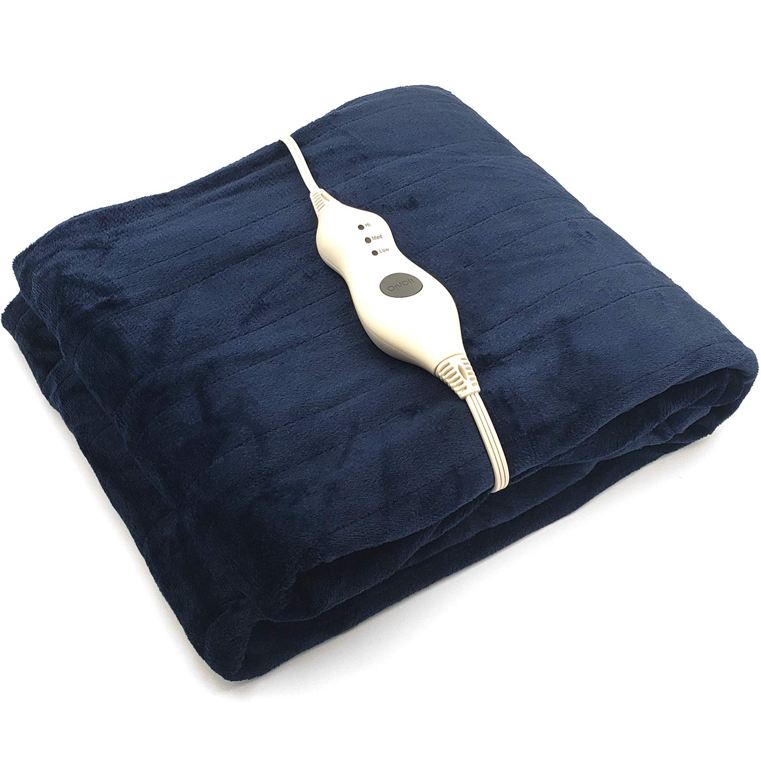 Dr Relief Electric Heated Throw Blanket Fleece with Controller, 4 Hours Auto Shut-Off, Fast Warming, Full-Body Comfort, Luxuriously Soft, Machine W...
