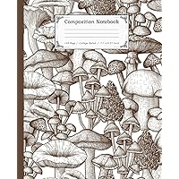 Composition Notebook: Mushroom Wide Ruled Lined Pages Journal, Cute Mushroom Notebook Gift For Men & Women, Magic Mushroom Composition Notebook