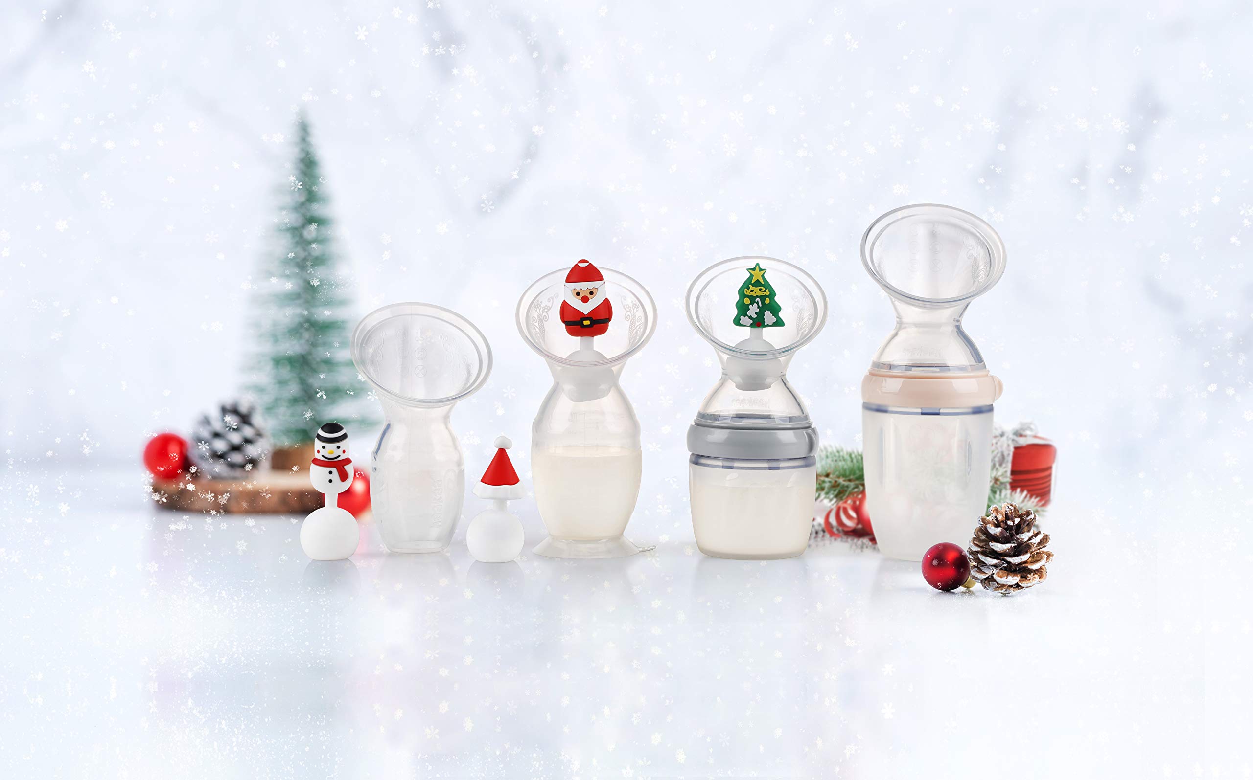 Haakaa Winter Holiday Silicone Breast Pump Stopper (Limited Edition), Santa Claus