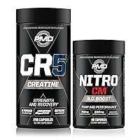 PMD Sports CR5 Professional Creatine Complex (240 Capsules) Sports Nitro CM Nitric Oxide (90 Capsules)