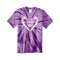 Threadrock Big Girls' Dance Heart Love Youth Tie Dye T-Shirt