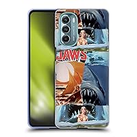 Officially Licensed Jaws Collage Art Graphics Soft Gel Case Compatible with Motorola Moto G Stylus 5G (2022)