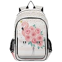 ALAZA Cute Flamingo Summer Backpacks Travel Laptop Backpack