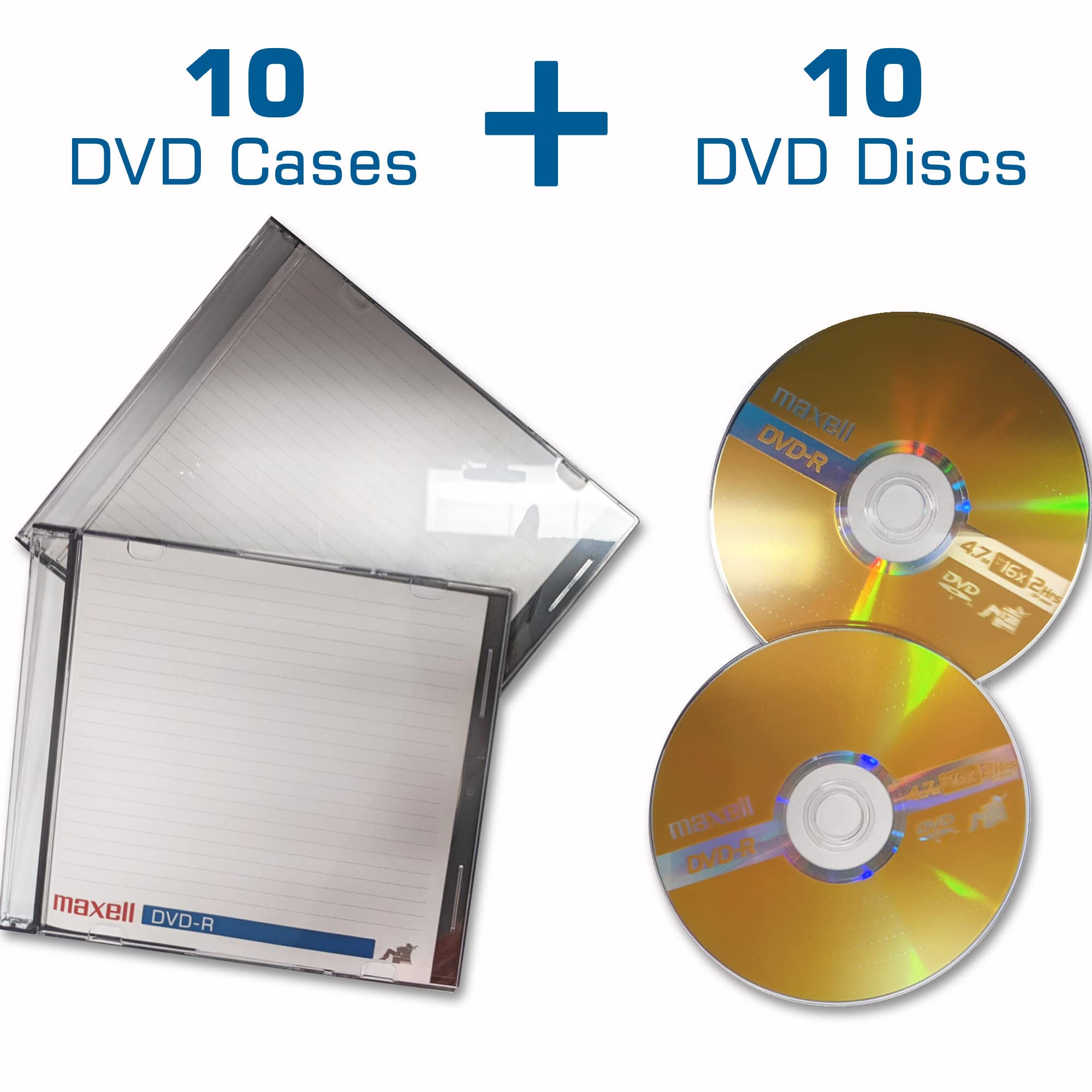 Maxell 638004 4.7Gb Dvd-R 10Mm Jewel case, 10-pack (with jewel case)