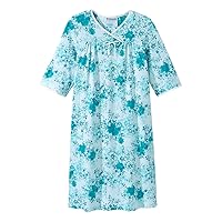Silvert's Adaptive Clothing & Footwear Open Back Night Gown For Ladies - Assisted Dressing Hospital Gown