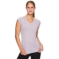 Reebok Women's Cap Sleeve Gym & Workout T-Shirt - Performance V-Neck Athletic Running Top
